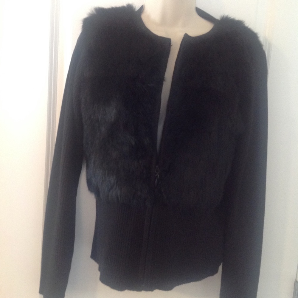 Black zip sweater